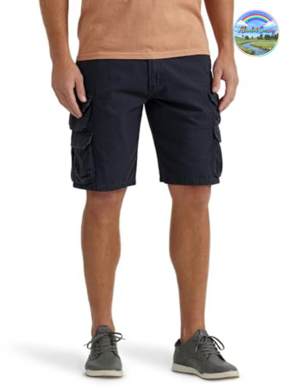 Men's Relaxed Fit Cotton Twill Cargo Shorts 11" Inseam Flat Front